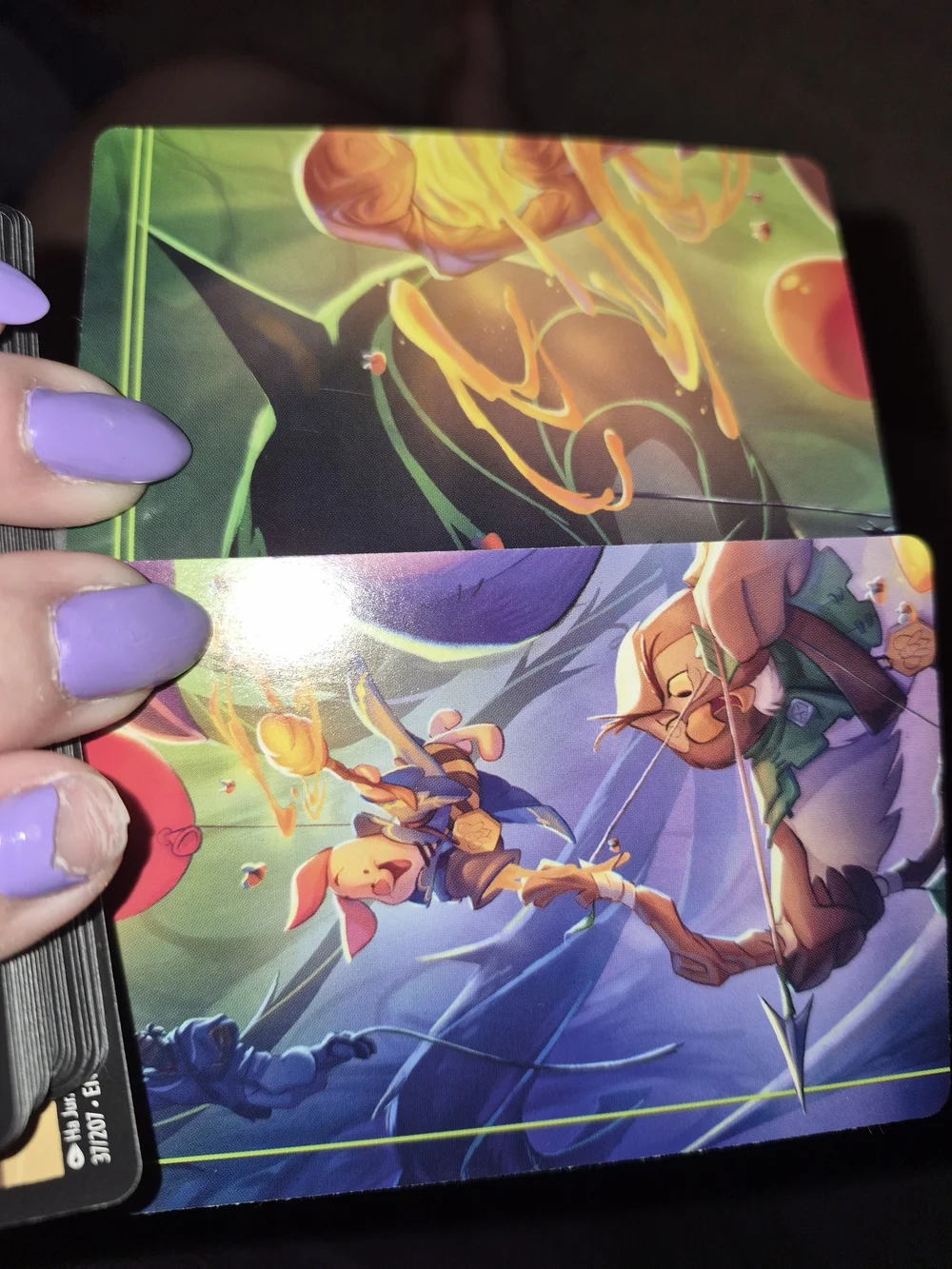 Disney Trading Card Lot - Purple, Green, Blue, Yellow